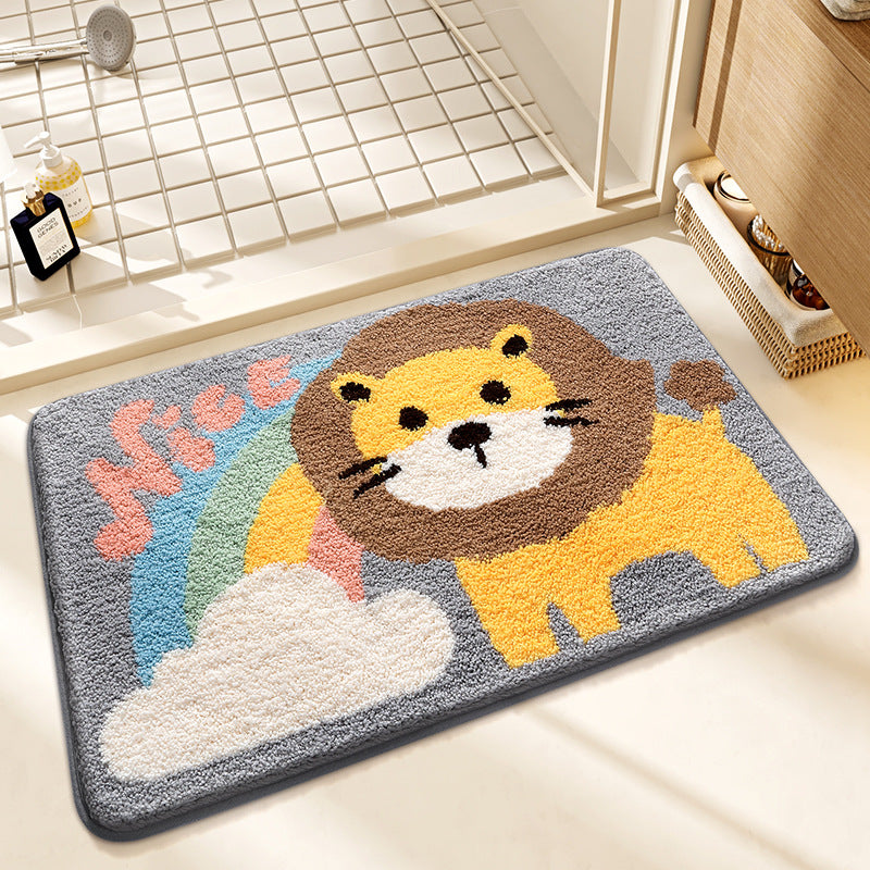 Cartoon Animal Bathroom Door Non-slip Mat