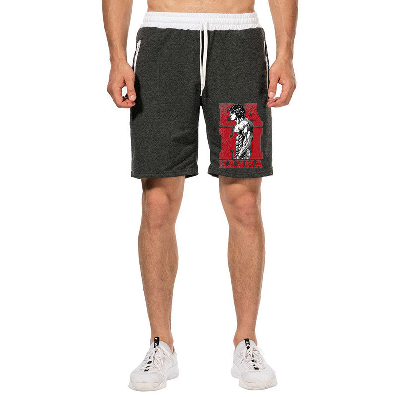 Men's Baki Anime Casual Loose Shorts