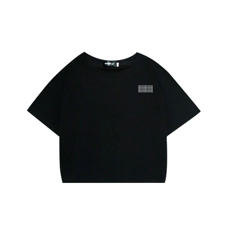 Casual Women‘s Cropped Short-sleeved T-shirt