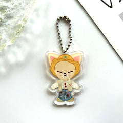 SKZ Acrylic Keychain Bead Chain Pendant