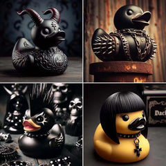 Gothic Death Rock Satan Duck Ornament