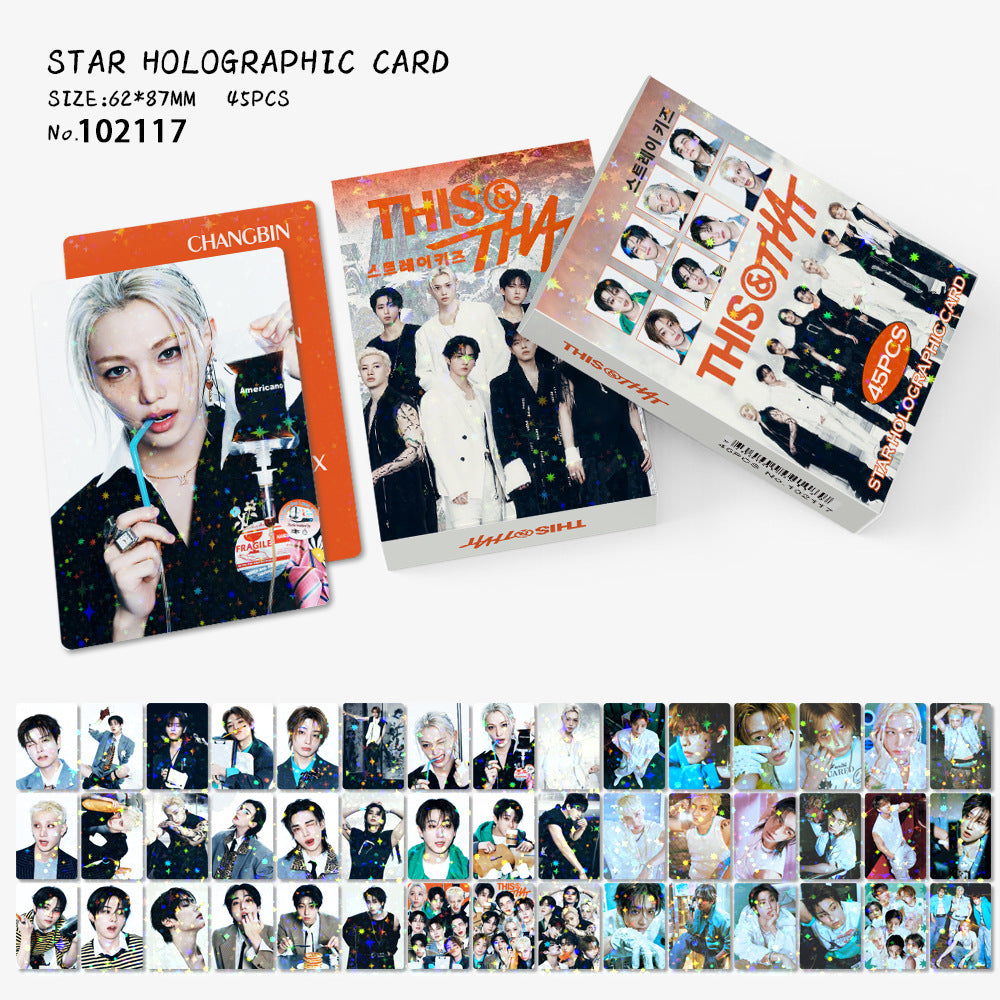 45PCS SKZ This & That Star Holographic Photocards
