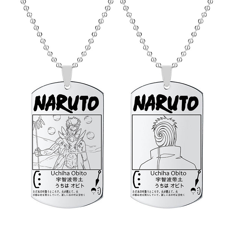 Trendy Sasuke Tag Pendant Necklace