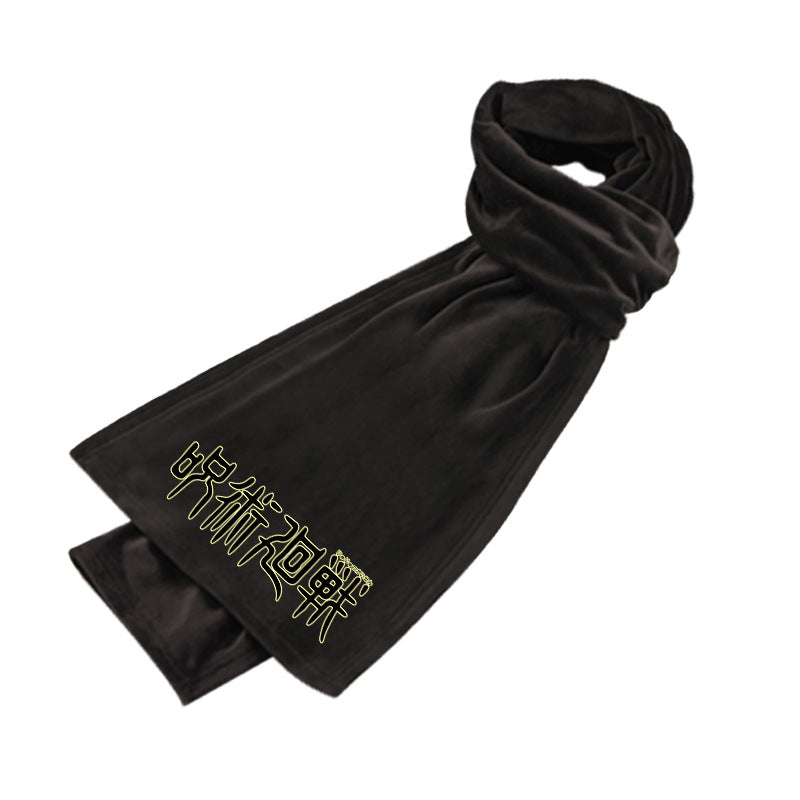 Anime Double-sided Mink Velvet Warm Scarf