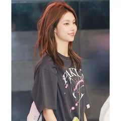 YUNAH Grey PAKUA Graphic T-Shirt