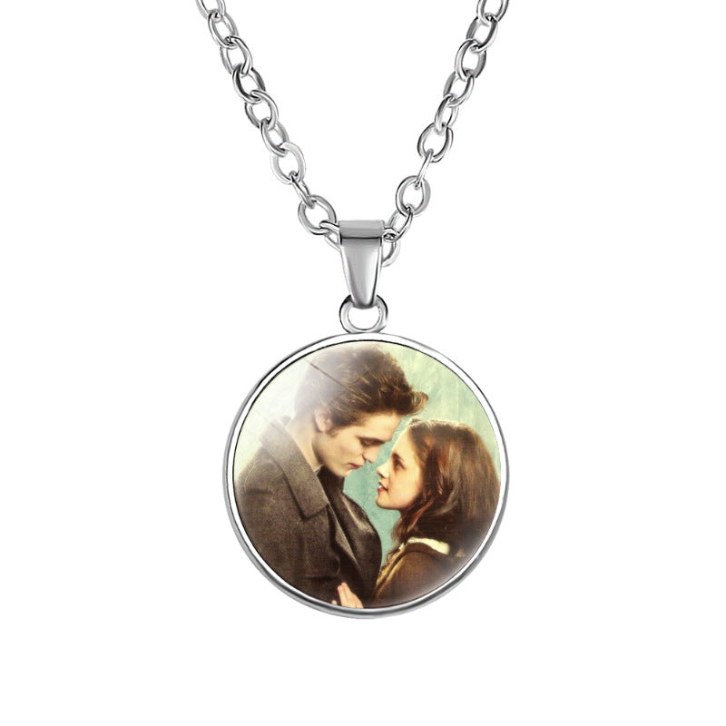 Twilight Gem Round Pendant Women's Necklace