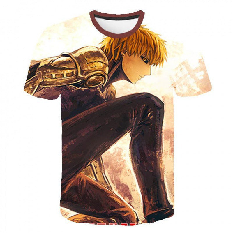 Men's Anime 3D Printed Short Sleeve T-Shirt
