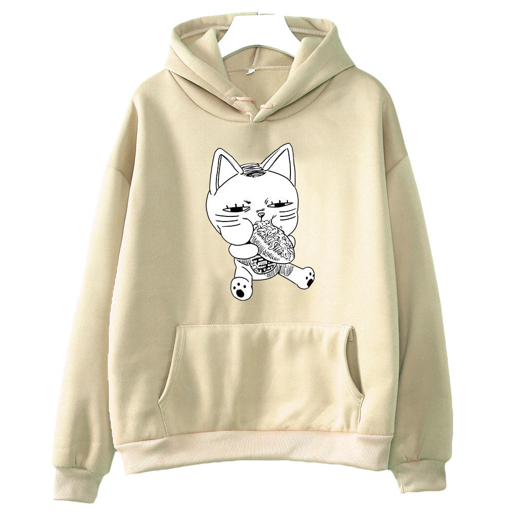 Unisex Dandadan Cat Anime Printed Hoodie