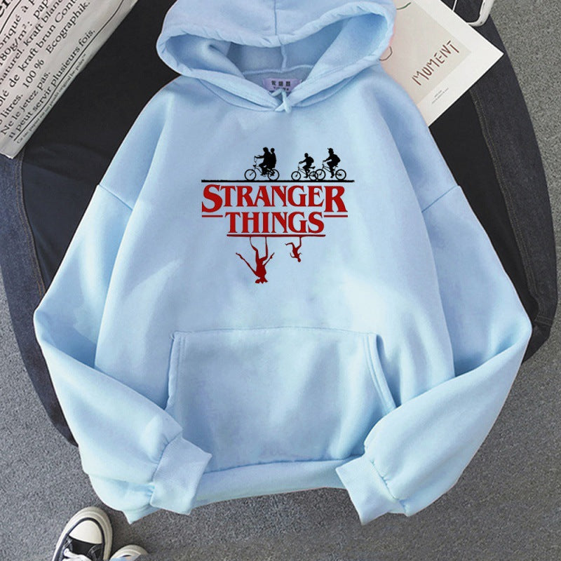 Unisex TV Logo Printed Pullover Hoodie