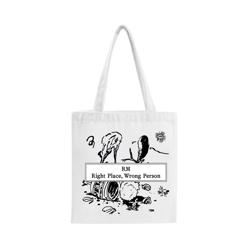 RM KPOP Logo Canvas Shoulder Bag