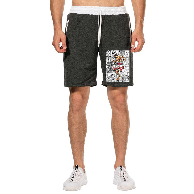 Men's Baki Anime Casual Loose Shorts