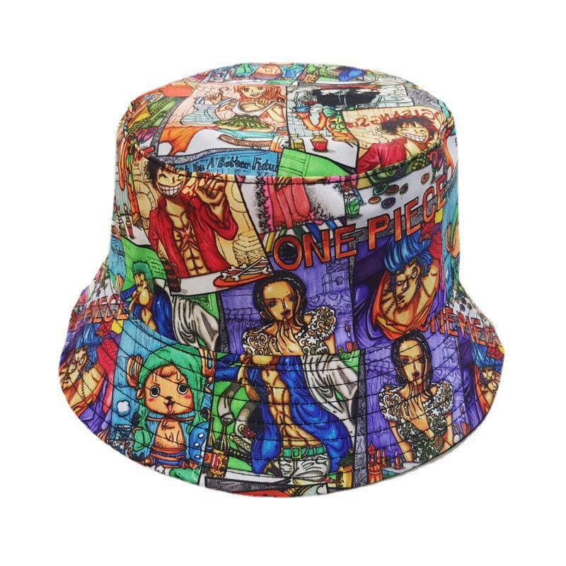 Casual Anime Printed Bucket Hat