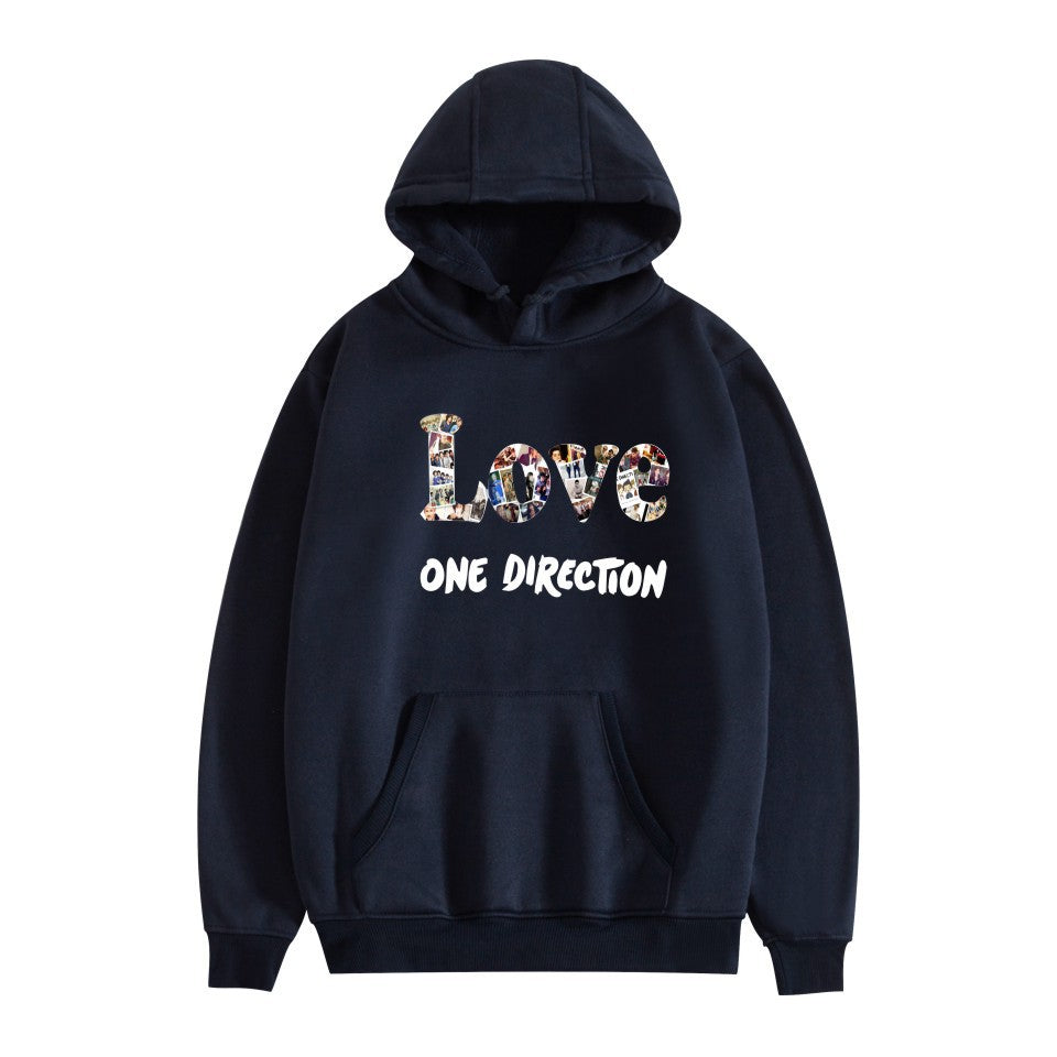 Women's LOVE Harry Print Casual Pullover Hoodie