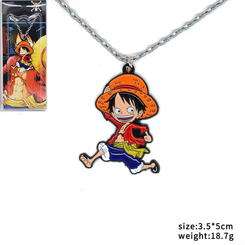 Cute Luffy Necklace Keychain Pendant