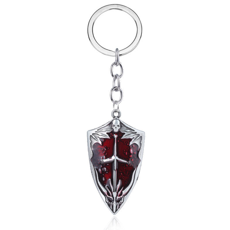 Retro Game Metal Keychain Pendant