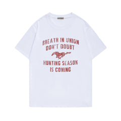 SHINYU Same Letter Short-sleeved T-shirt