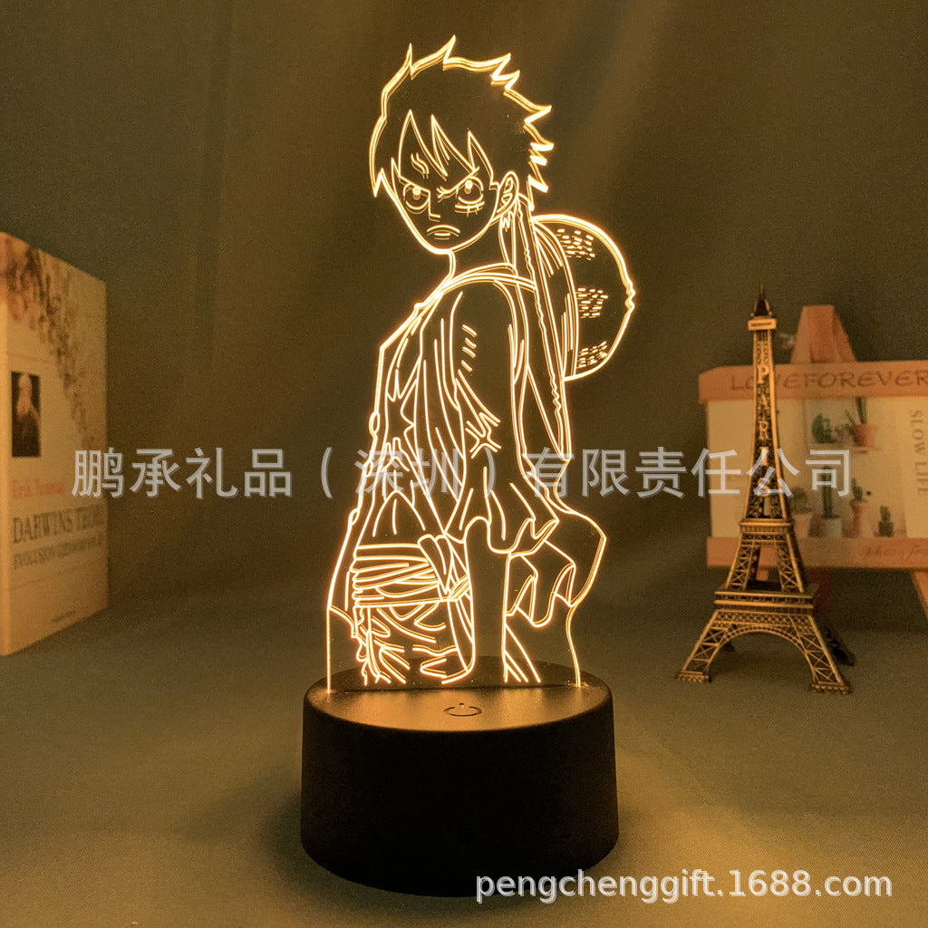 Colorful Luffy 3D Night Light