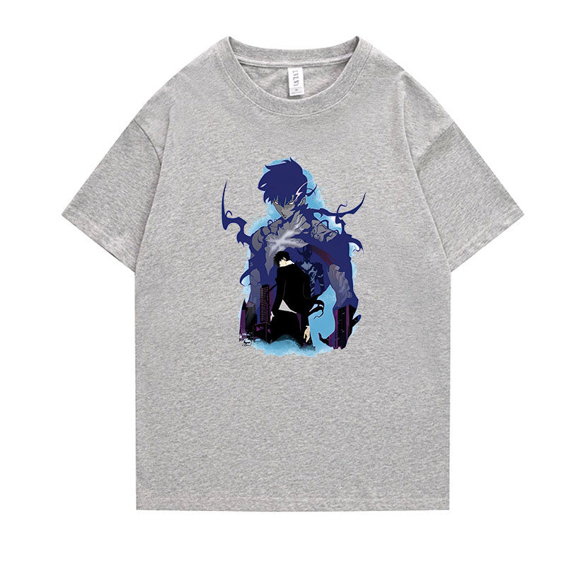 Cool Anime Print Short-sleeved T-shirt