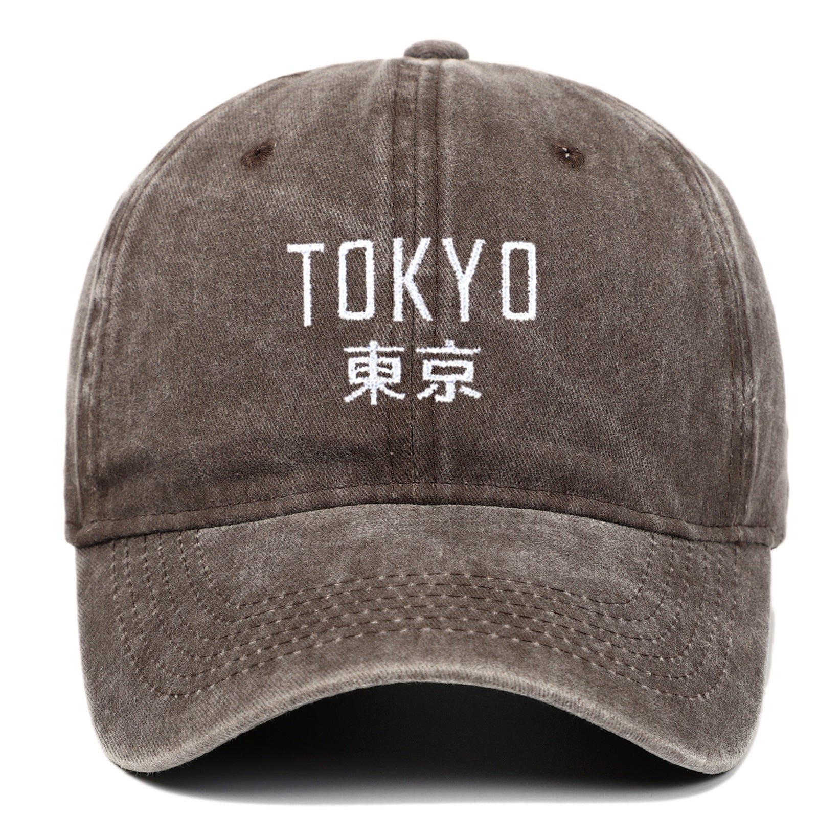 Retro Washed Tokyo Letter Baseball Cap