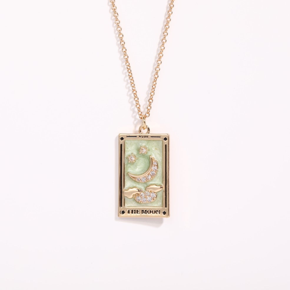 Gold-plated Tarot Square Necklace