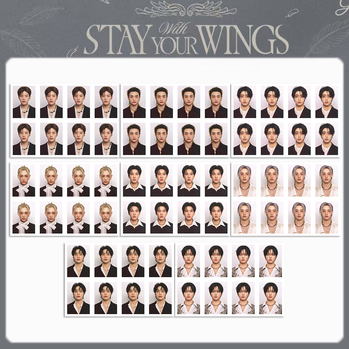 SKZ STAY WITH YOUR WINGS ID Photo Set
