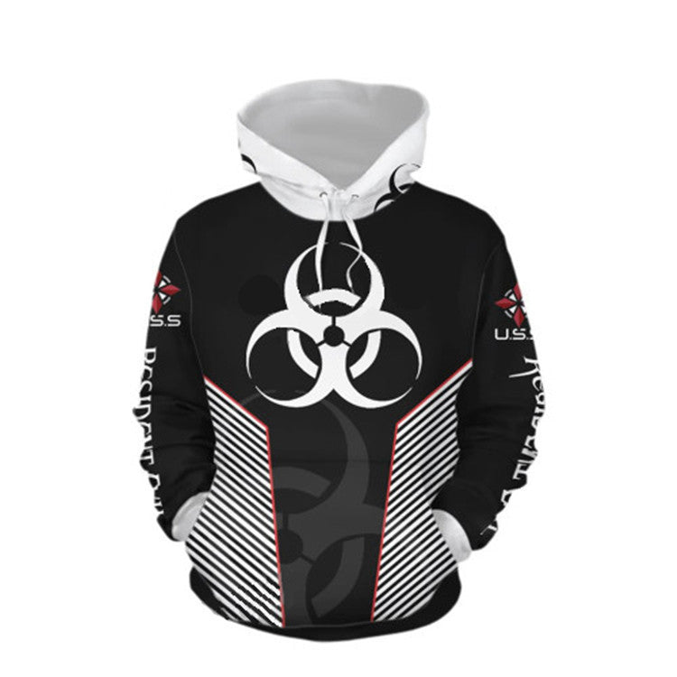 Game Cosplay Digital Print Hooded Jacket
