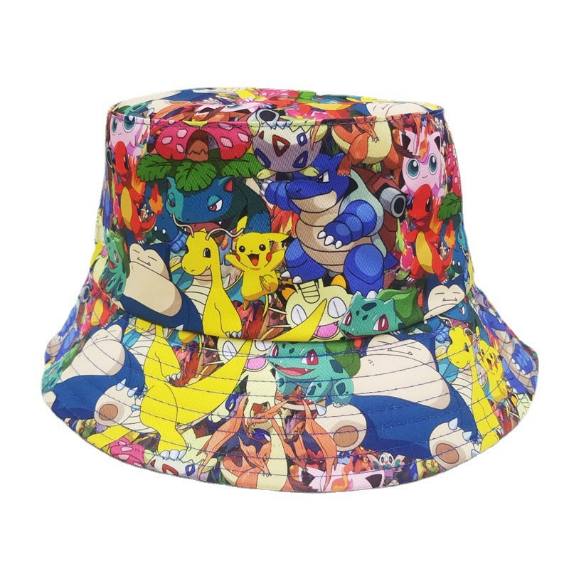 Casual Anime Printed Bucket Hat