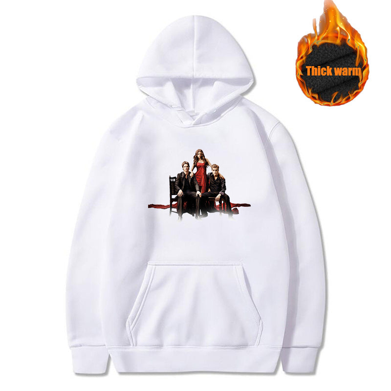 TVD Logo Printed Casual Hoodie
