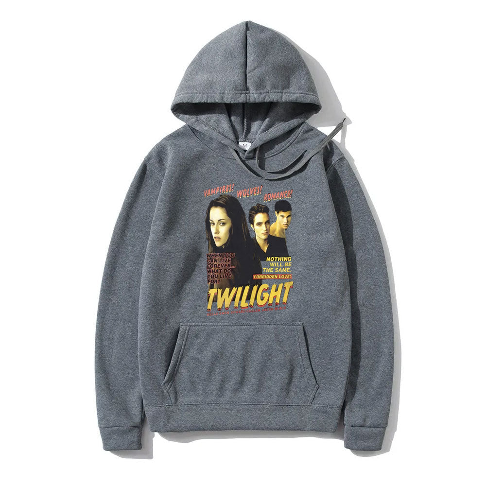 Retro Twilight Bella Edward Jacob Print Hoodie