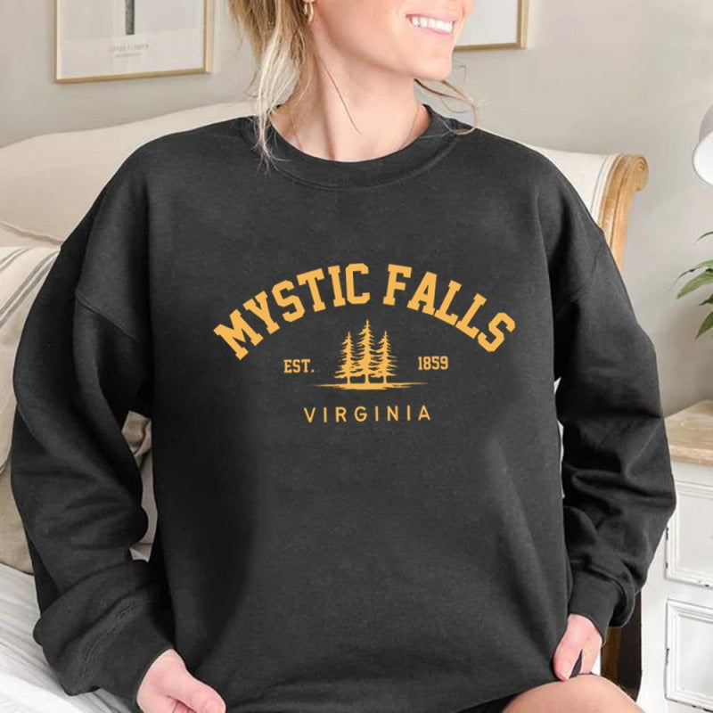 Casual Mystic Falls Virginia Crew Neck Sweatshirt