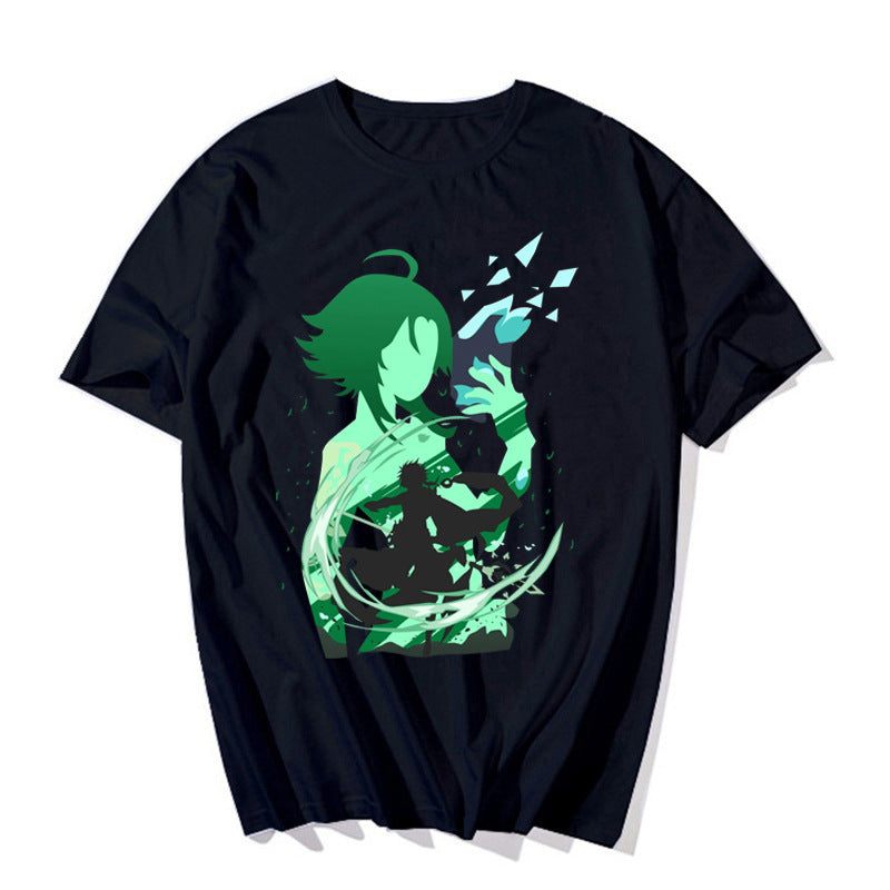 Unisex Casual Game Printed Loose T-shirt