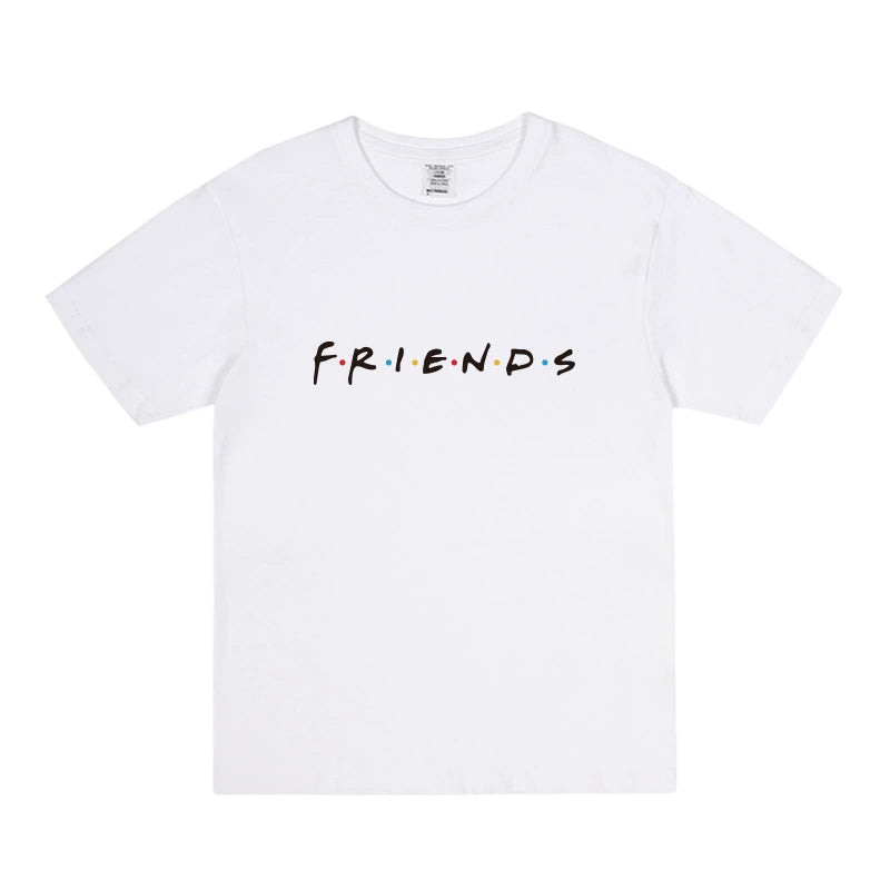 Friends Letter Print Short Sleeve T-Shirt