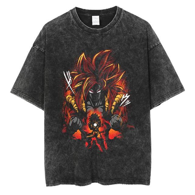 Men's Anime Printed Summer Loose Casual T-shirt