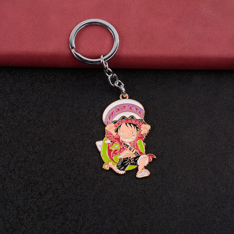 Trendy Anime Luffy Zoro Keychain Pendant