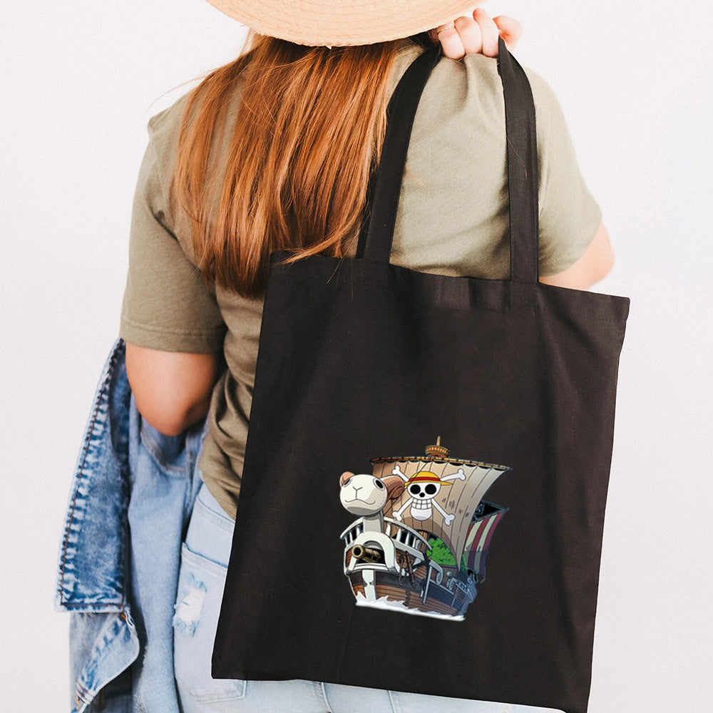 Casual Luffy Printed Canvas Shoulder Bag