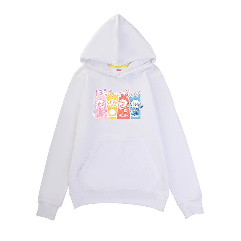 Unisex Japanese Fashion Letter Print Relaxed Hoodie