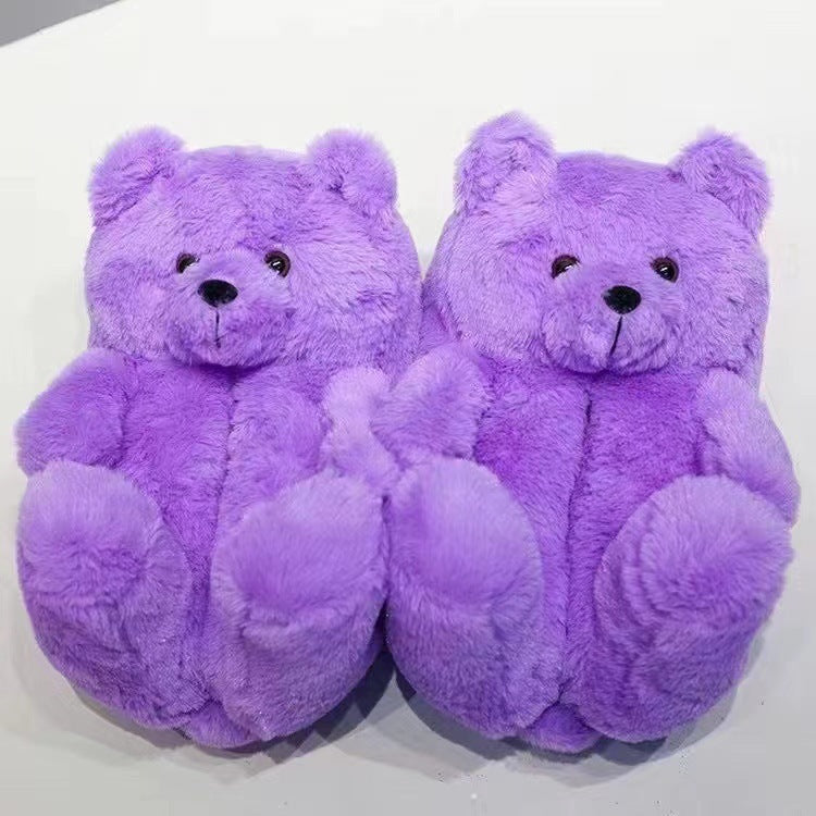 Teddy Bear Fur Slippers