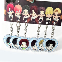 EN- Cartoon Acrylic Keyring Set