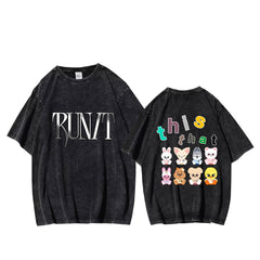 SKZ RUN IT Monogram Cotton Washed T-shirt