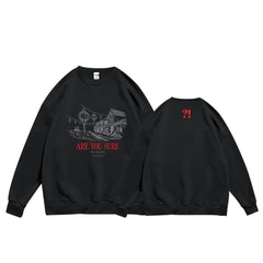 Jimin & Junk Kook Are You Sure Print Crew Neck Sweatshirt