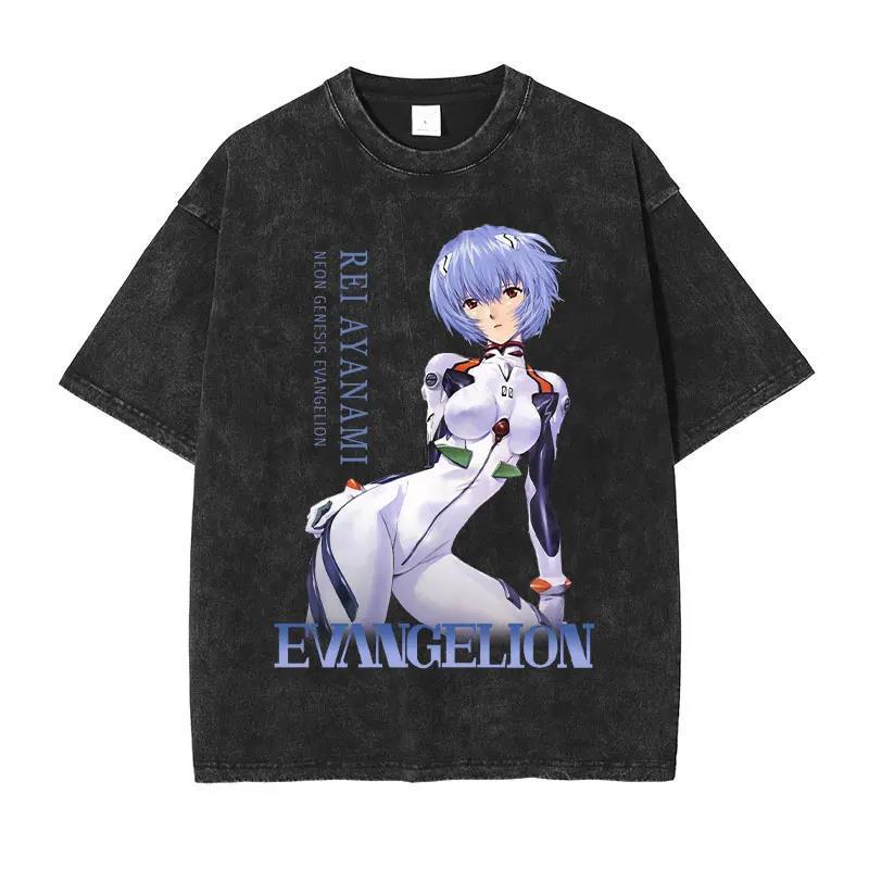 Vintage Washed Anime EVA T-shirt