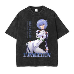 Vintage Washed Anime EVA T-shirt