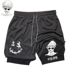 Men's Anime Digital Print Casual Slim Fit Shorts