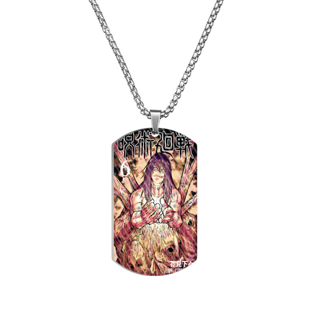 Cool Anime Printed Dog Tag Necklace