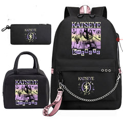 Katseye Pencil Case Lunch Bag Backpack Three-piece Set