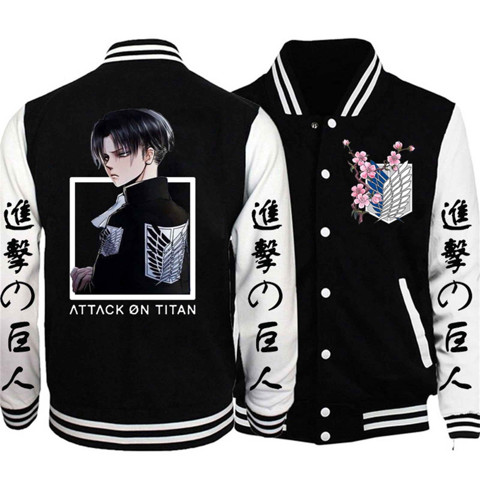 Unisex Casual Anime Print Baseball Jacket