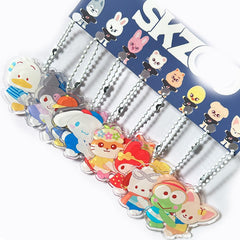 SKZ Collab Acrylic Pendant Keyring Set