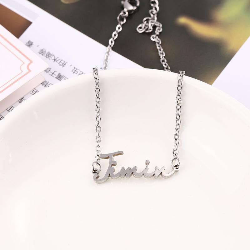 Trendy BTS Letter Necklace