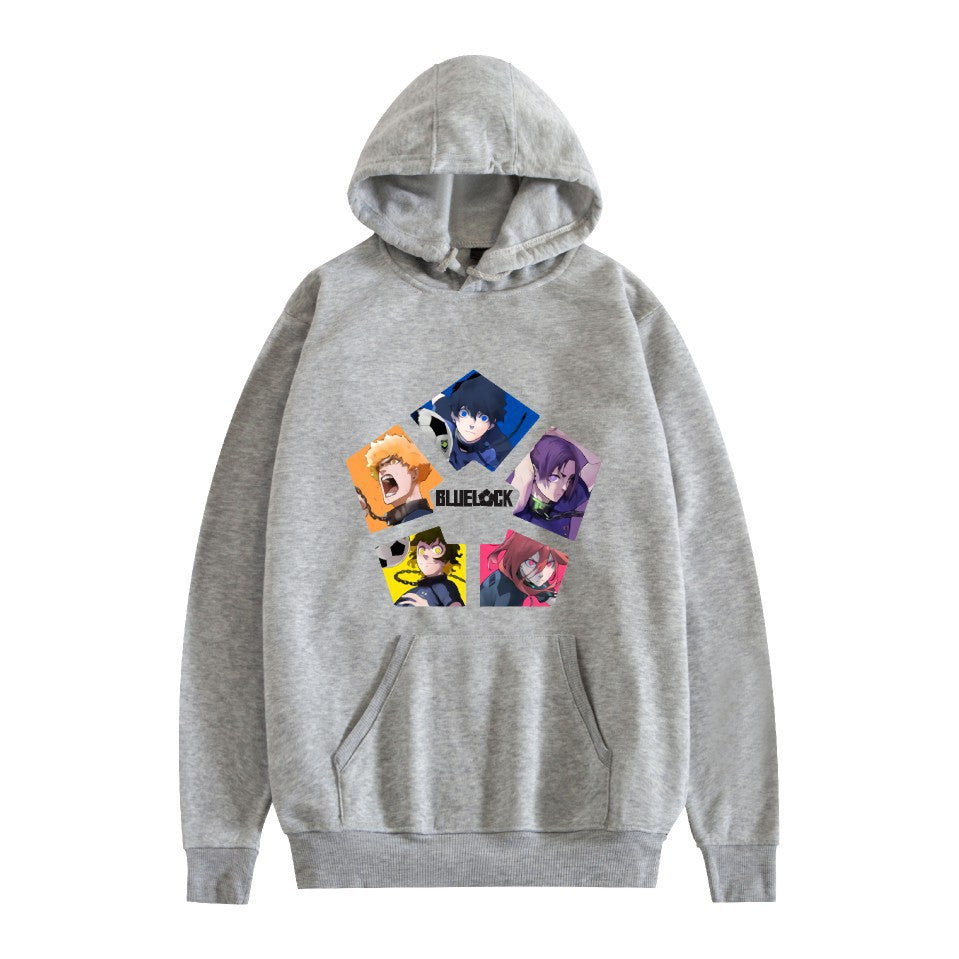 Unisex Anime Logo Printed Pullover Hoodie