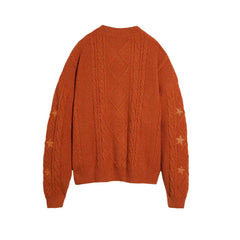 TS Stars Embroidered Orange Cardigan